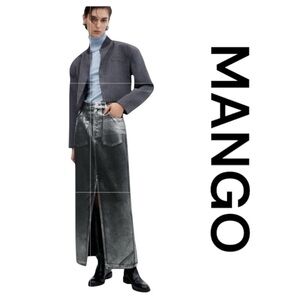 MANGO Jeans Collection High Waist Long Skirt, Size L.